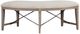 Magnussen Home® Paxton Place Baja Fog/Dovetail Gray Curved Upholstered Bench-3