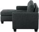 Mazin Furniture Phelps 2-Piece Dark Gray Reversible Sofa Chaise Sectional-4