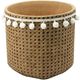 A & B Home 2-Piece Natural Woven Planters-1