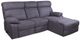 GoBerce® 2 Piece Gray Manual Reclining Right-Arm Facing Sectional and Chaise-1