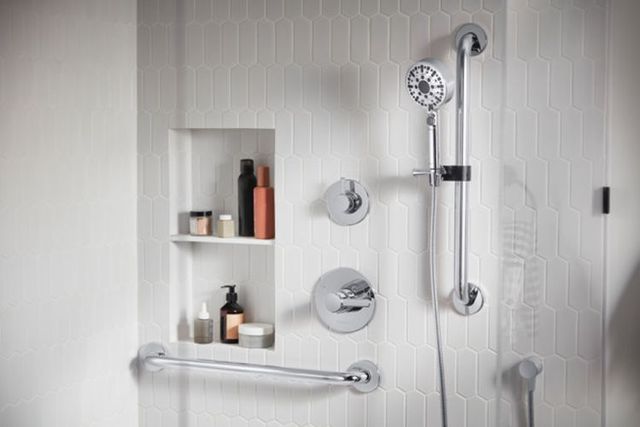 Peerless Precept® Chrome Tub Shower and Hand Shower-2