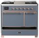 Ilve® Majestic III 40" Blue Gray Pro Style Dual Fuel Liquid Propane Range with Solid Door and Copper Trim-2