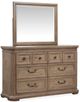 Magnussen Home® Adler Court Florentine Walnut Drawer Dresser with Landscape Mirror-0