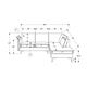 Monarch Specialties Inc. Black 86" Right-Arm Facing Sofa Sectional and Chaise with Black Metal Legs-2