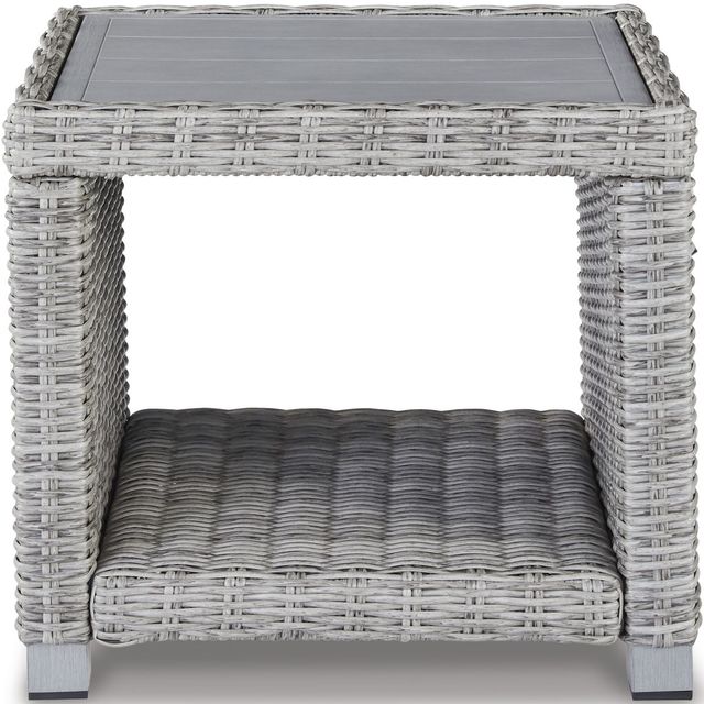 Signature Design by Ashley® Naples Beach Light Gray Outdoor End Table-2