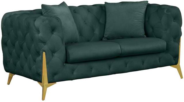 Meridian Furniture Kingdom Green Velvet Loveseat-0