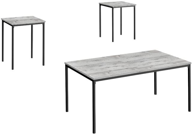 Monarch Specialties Inc. 3-Piece Grey Table Set-0