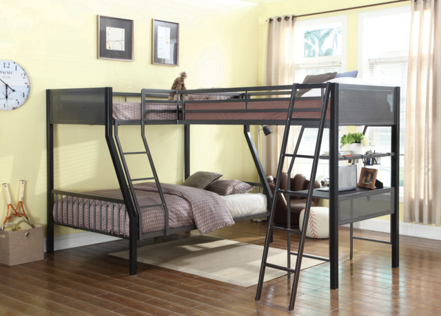 Coaster® Meyers 2-Piece Black Twin/Full Bunk Bed-0
