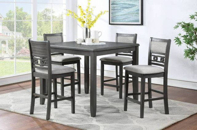 New Classic® Home Furnishings Gia 5-Piece Gray Counter Dining Set-1