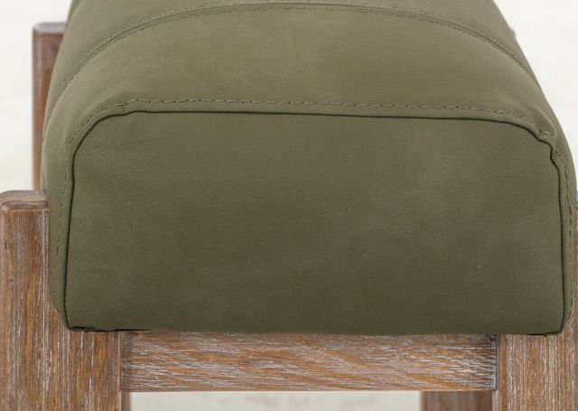 International Furniture Direct Balam Green/Stained White Accent Stool-3