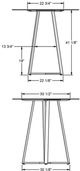Amisco Customizable Dirk Solid Ash Bar Table with 42" Tabletop-1