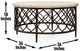 Steve Silver Co. Roland White Cocktail Table with Bronze Base-2
