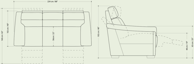 Natuzzi Editions Estremo Double Reclining Sofa-3