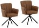Dovetail Furniture Stefano 2-Piece Cognac Dining Chair Set-0