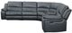 Mazin Furniture Falun Gray 6 Piece Modular Power Reclining Sectional-2