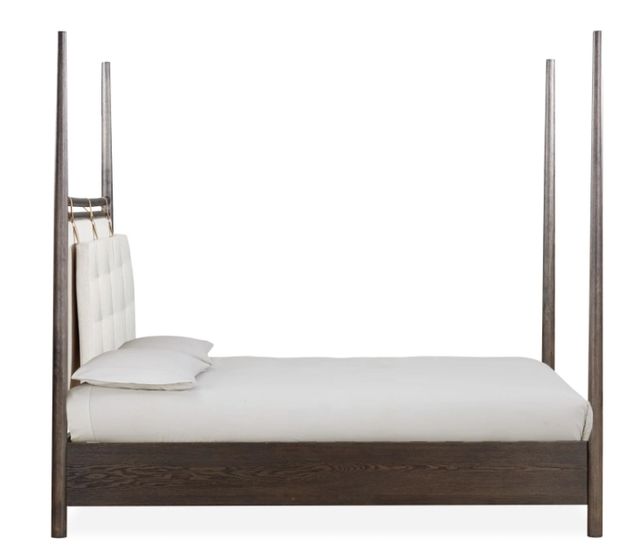 Modus Furniture Rockport Turtle Dove/Yin California King Upholstered Poster Bed-3