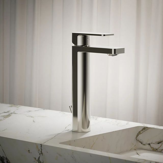 KOHLER® Parallel® Vibrant Polished Nickel 1.0 GM Tall Single-Handle Bathroom Sink Faucet-3
