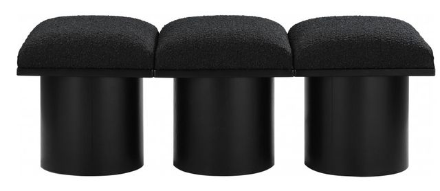 Meridian Furniture Pavilion 3-Piece Black 47" Modular Bench Set-1