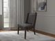 International Furniture Direct Balam Stained Dark Upholstered Dining Side Chair-1