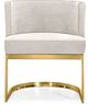 Meridian Furniture Gianna Cream/Gold Velvet Dining Chair-1