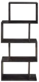 Porter International Designs Fall River Gray 4-Tier Bookcase-1