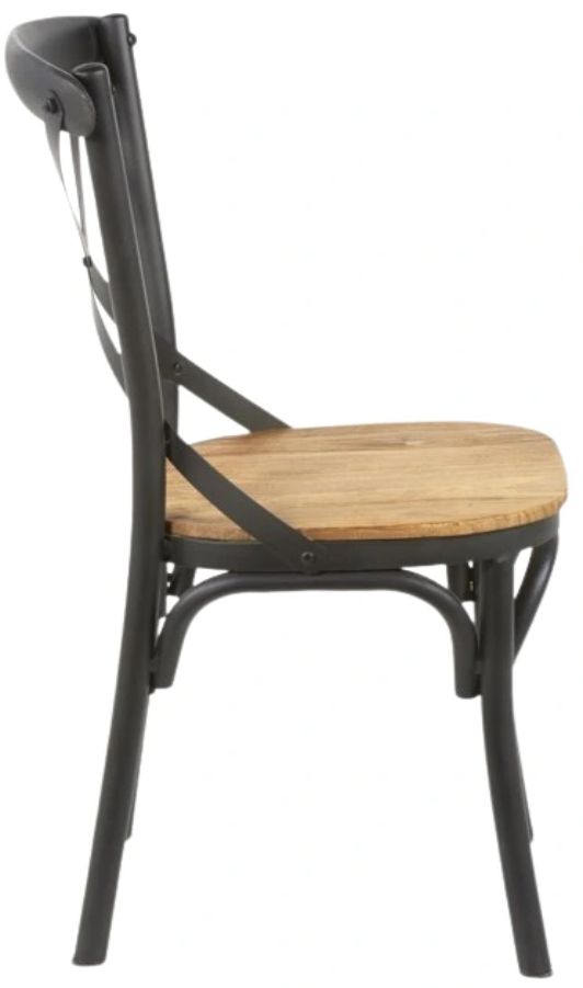 Nest Home Collections Xavier Black/Natural Dining Side Chair-1