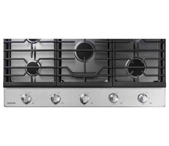 Samsung 36" Stainless Steel Gas Cooktop with Cast Iron Grates-3