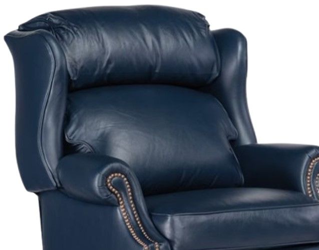 Bradington-Young Chippendale Navy Manual Recliner-1