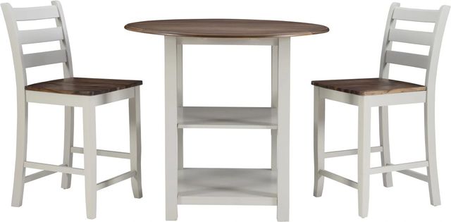 Powell® Vail 3-Piece Silver Birch/Wire Brushed Oak Counter Dining Set-3