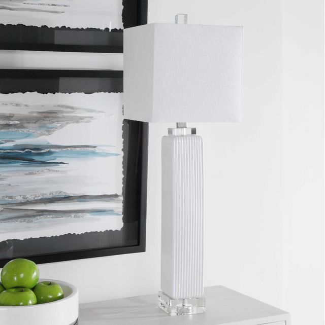 Uttermost® Bennett White Buffet Lamp-1