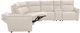 Bassett® Furniture Club Level Chauncey 6-Piece Vanilla Leather Power Reclining Sectional-3