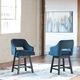 Signature Design by Ashley® Tallenger 2-Piece Blue/Dark Brown Bar Stool Set-2