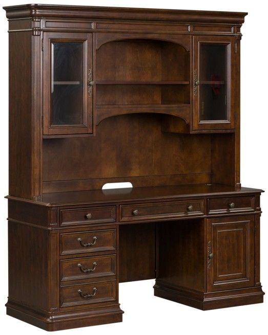 Liberty Furniture Brayton Manor Cognac Junior Executive Credenza Set-0