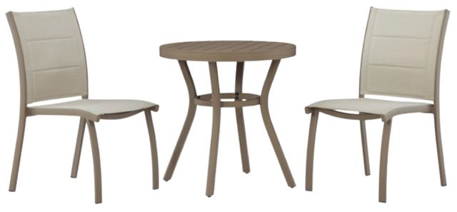 Signature Design by Ashley® River Abbey 3-Piece Beige Aluminum Outdoor Conversation Set-0