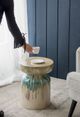 A & B Home Remy Reactive Glaze Ceramic Garden Stool-4
