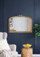 A & B Home Gold 30" Arched Wall Mirror-2