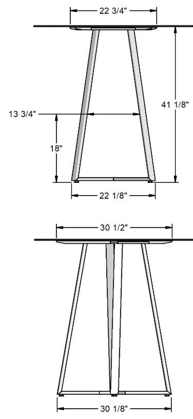 Amisco Customizable Dirk Bar Height Dining Table-1