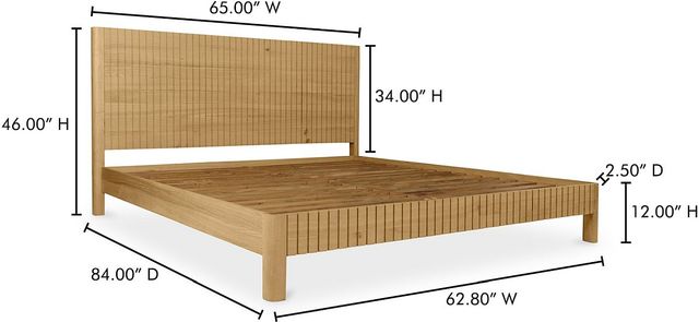 Moe's Home Collection Povera Natural Queen Bed-2