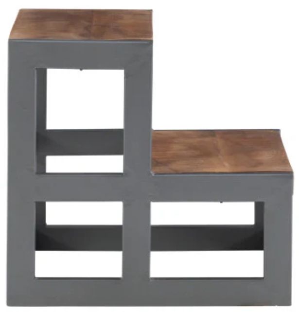 Powell® Bodie Gunmetal/Natural Bed Steps-4
