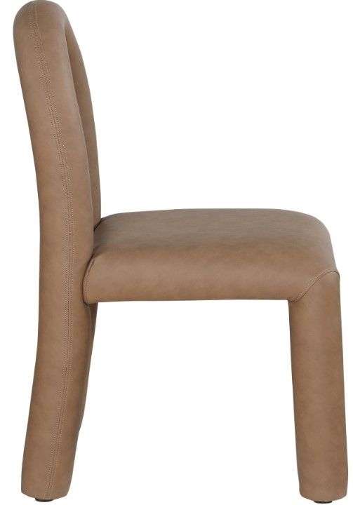 Meridian Furniture Amari Brown Vegan Leather Upholstered Dining Chair-2