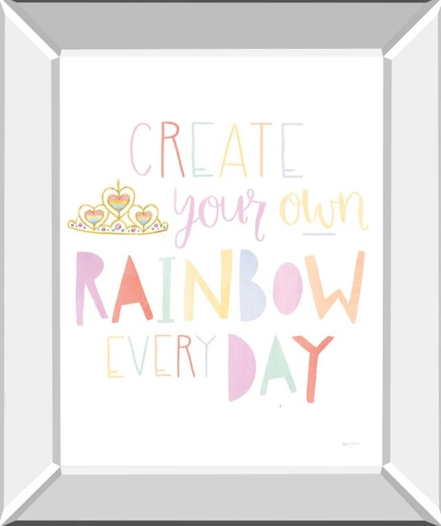 Classy Art Lets Chase Rainbows III by Jenaya Jackson Mirror Framed Wall Art-0