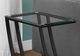 Monarch Specialties Inc. Tempered Glass Top Accent Table with Z-Shaped Black Metal Base -2