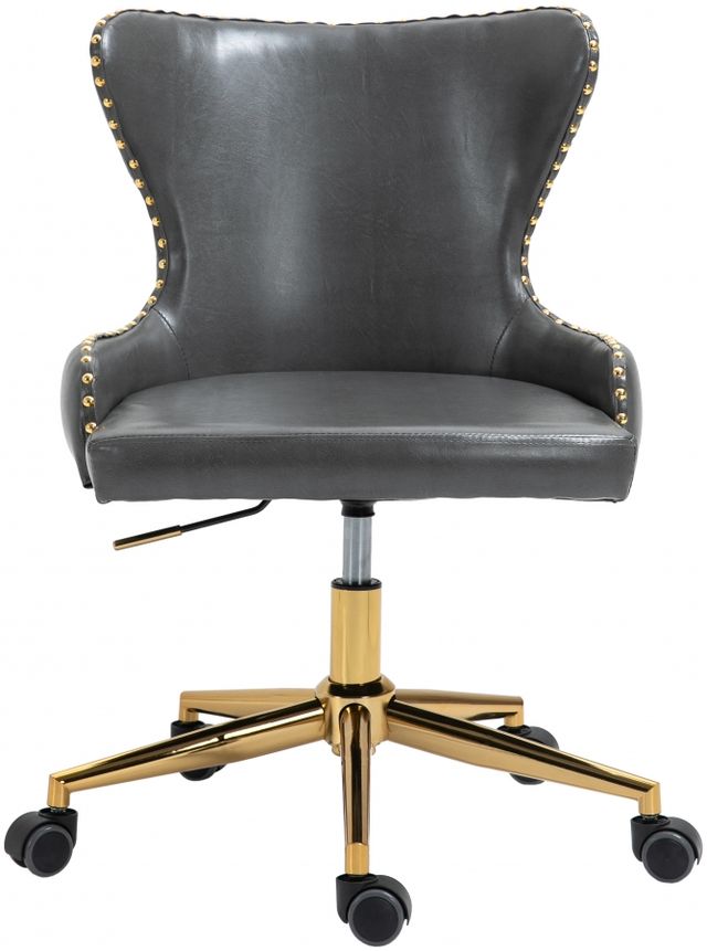 Meridian Furniture Hendrix Grey Faux Leather Office Chair-0