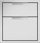 DCS 21" Brushed Stainless Steel Tower Drawer Double-0