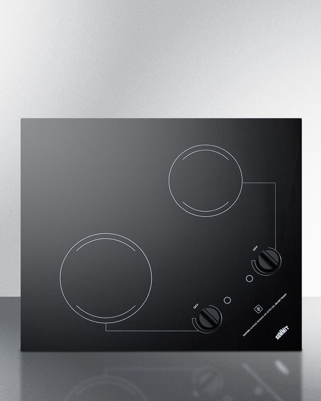 Summit® 22" Black Electric Cooktop-1