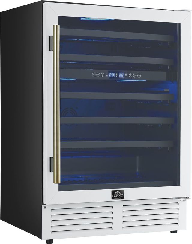 FORNO® Bacchino Series Alta Qualita 24" 4.8 Cu. Ft. White Wine Cooler -2