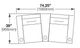 Salamander Designs® TC3 AV Basics Black Wedge Two-Seat Power Reclining Theater Seating-4