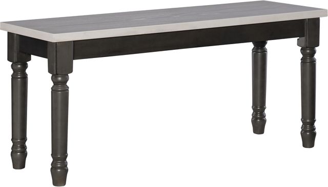 Powell® Willow Dark Gray/Smokey White Bench