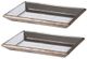 A & B Home Violet 2-Piece Champagne Mirrored Rectangular Tray Set-0