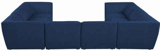 Meridian Furniture Miramar 8-Piece Navy Modular Sectional Sofa Set-2